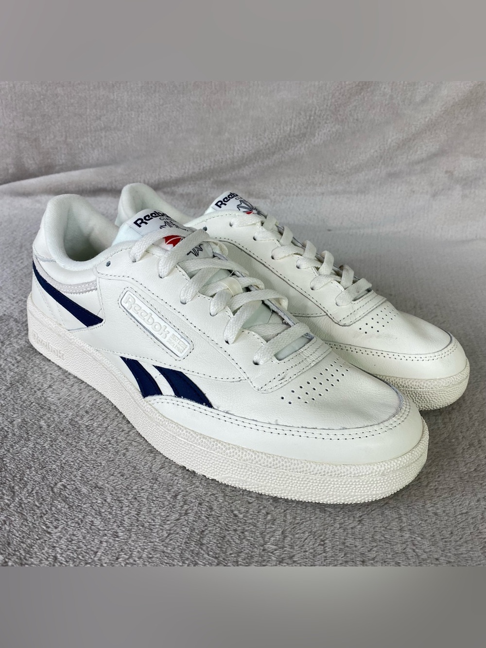Reebok Classic Club C Revenge Shoes Mens Size 11 Chalk Vector Navy Leather NEW